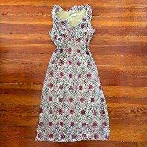 Y2K Boho Vintage Rampage Paisley Sleeveless Midi Dress MEDIUM